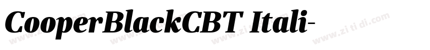 CooperBlackCBT Itali字体转换